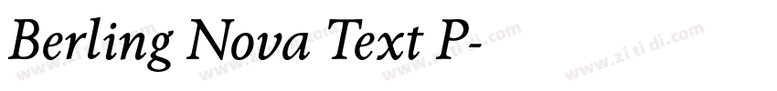 Berling Nova Text P字体转换 Berling Nova Text P字体转换